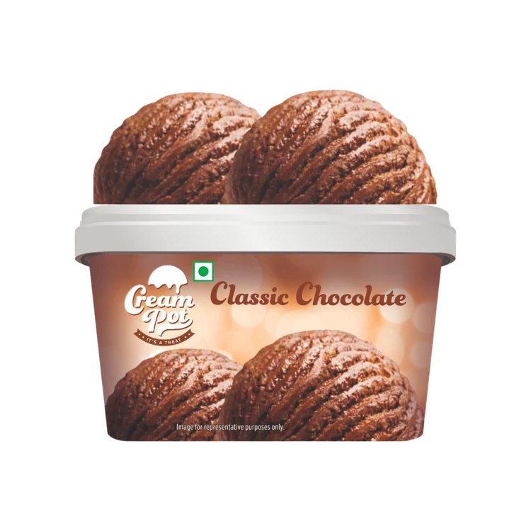 Cream Pot Chocolate Frozen Dessert Tub