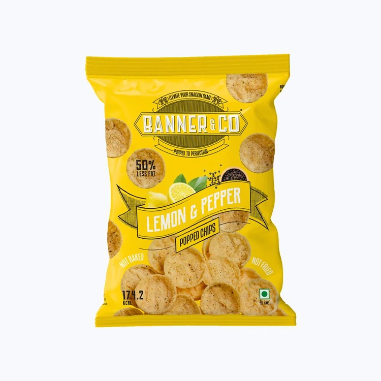 Banner & Co Lemon & Pepper Popped Chips