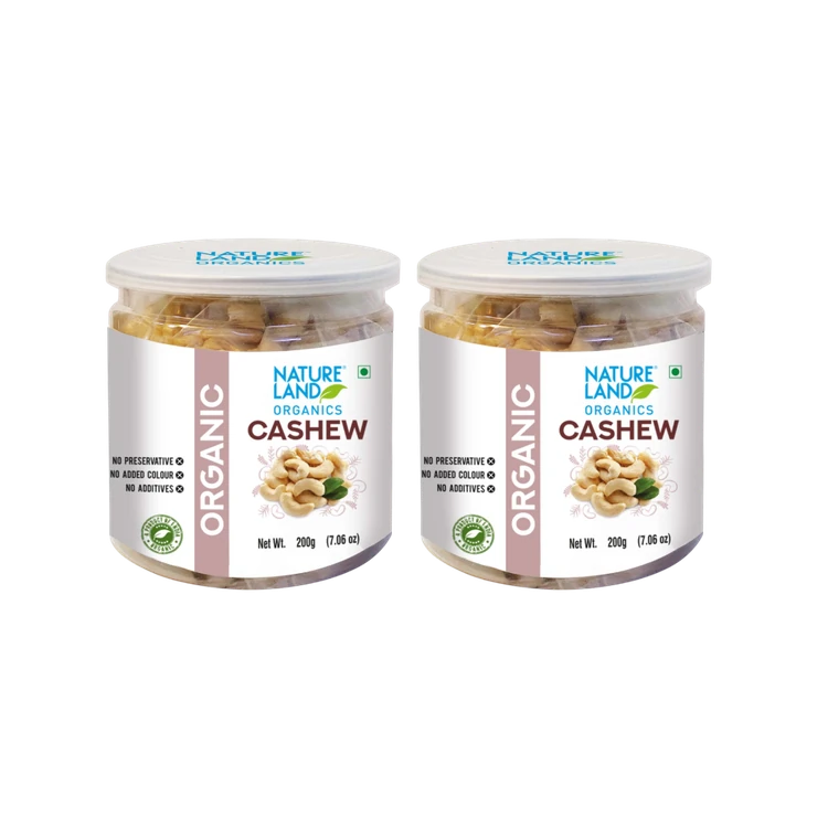 Natureland Organic Cashews - Pack of 2