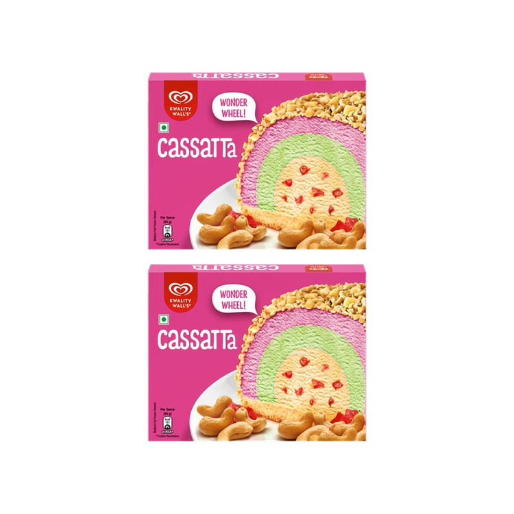 Kwality Walls Cassata Frozen Dessert - Pack of 2