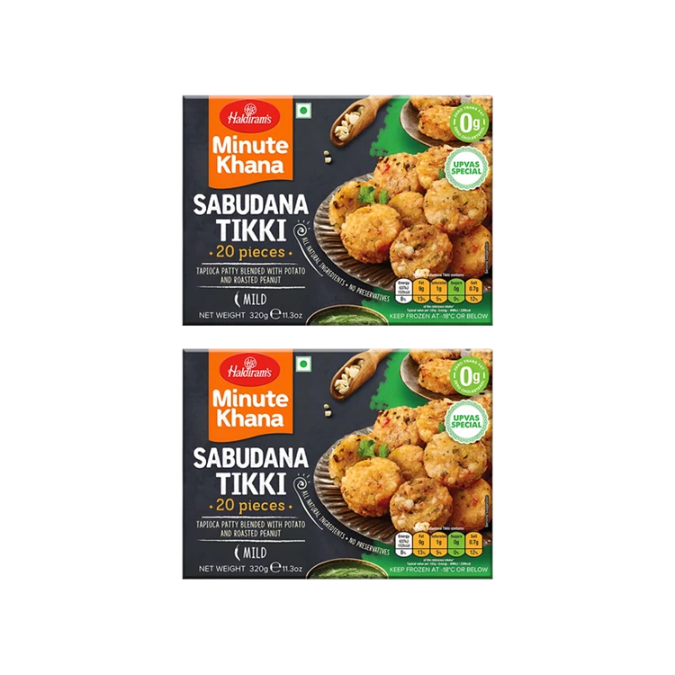 Haldiram's Sabudana Tikki Upvas Special (Frozen) - Pack of 2