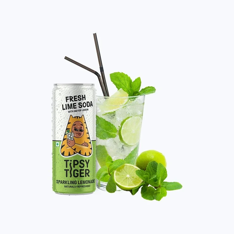 Tipsy Tiger Fresh Lime Soda Sparkling Lemonade