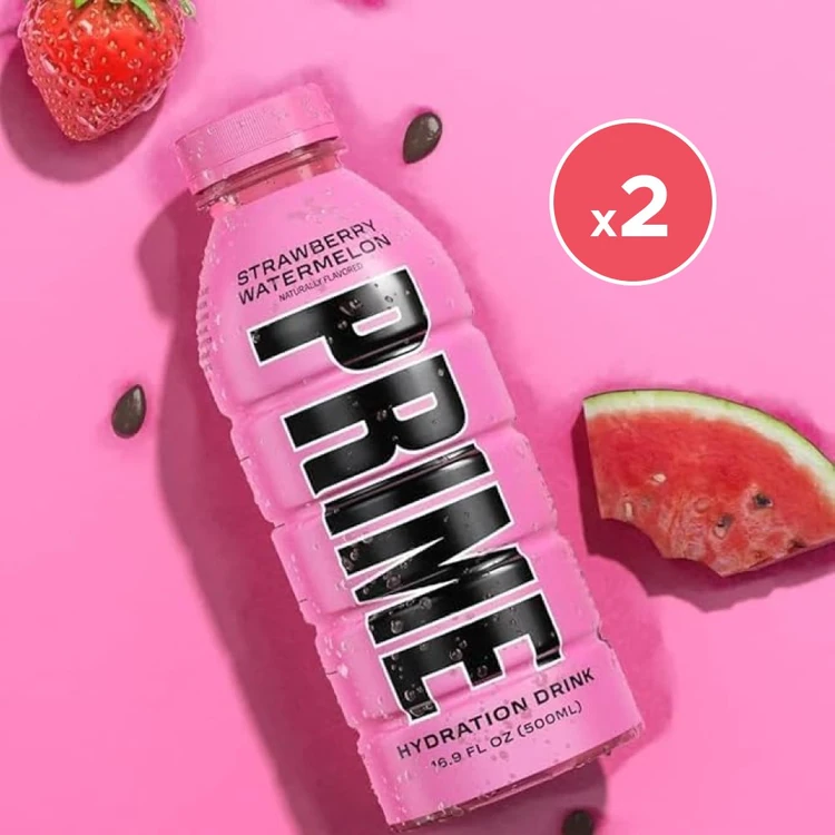 Prime Strawberry Watermelon Hydration Energy Drink - Pack of 2