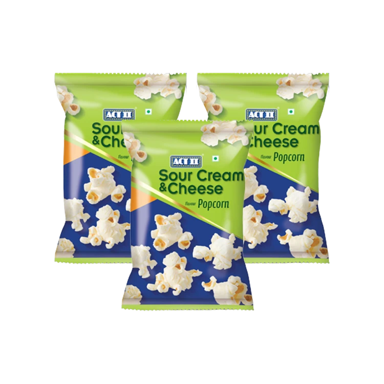 Act II Sour Cream & Cheese Popcorn - Ready to Eat - Pack of 3