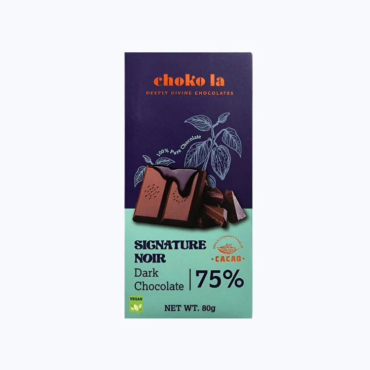 Choko La 75% Signature Noir Dark Chocolate Bar