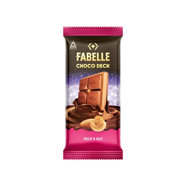 Fabelle Choco Deck - Fruit & Nut 3 Layered Milk Chocolate Bar