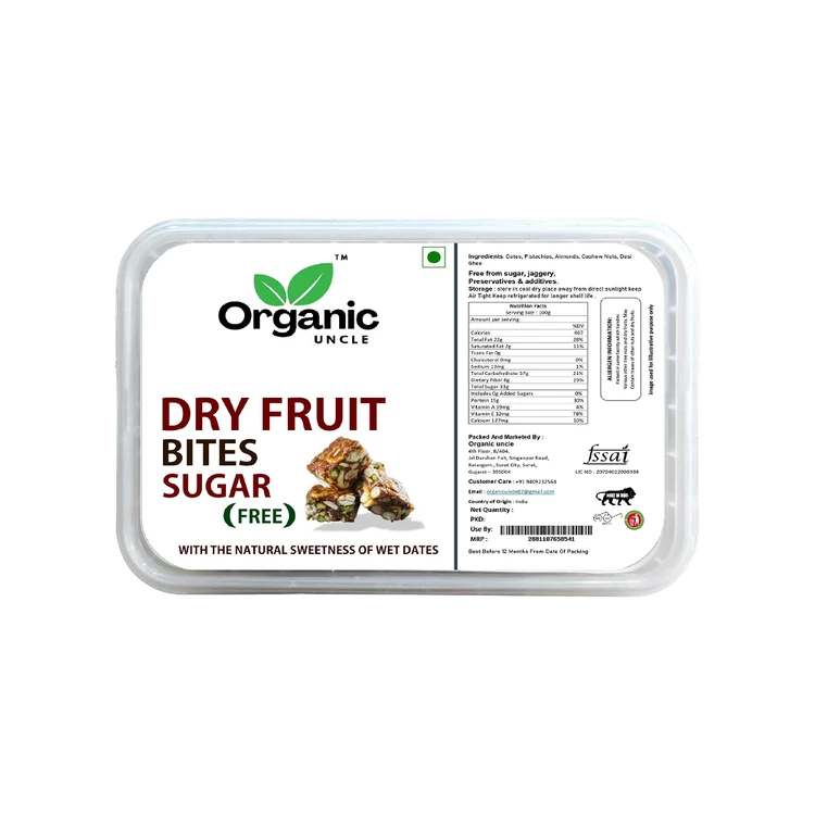 ORGANIC UNCLE Sugar Free Dry Fruits Dessert Bites