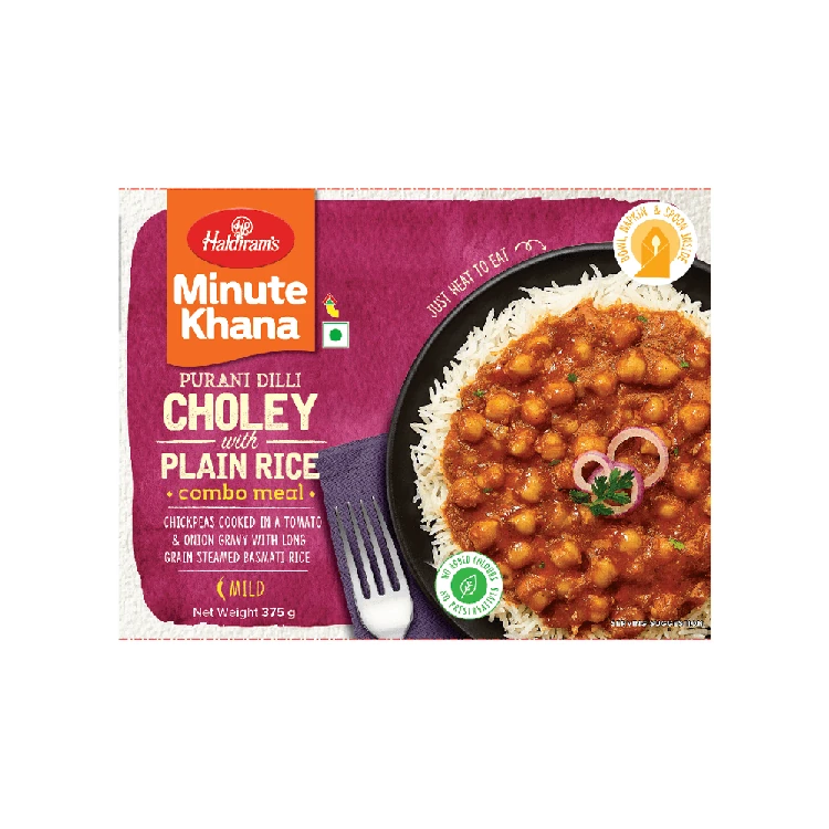 Haldiram's Minute Khana Choley With Plain Rice Ready to Eat