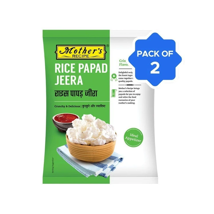 Mother's Recipe Rice Papad - Jeera - Pack of 2