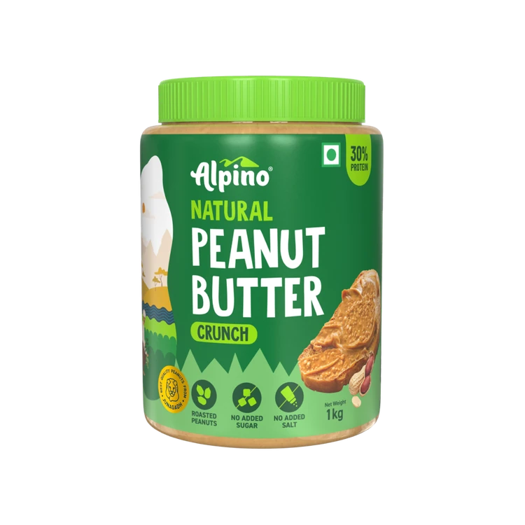 Alpino Natural Crunch Unsweetened Peanut Butter