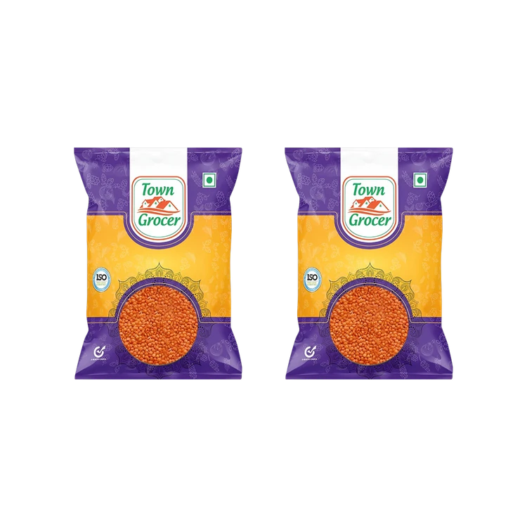 Town Grocer Masoor Dal - Pack of 2 (Masoor Bele)