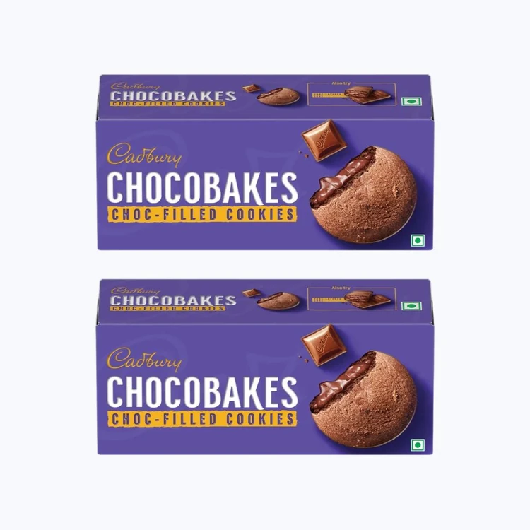 Cadbury Chocobakes Center Filled Biscuits - Pack of 2