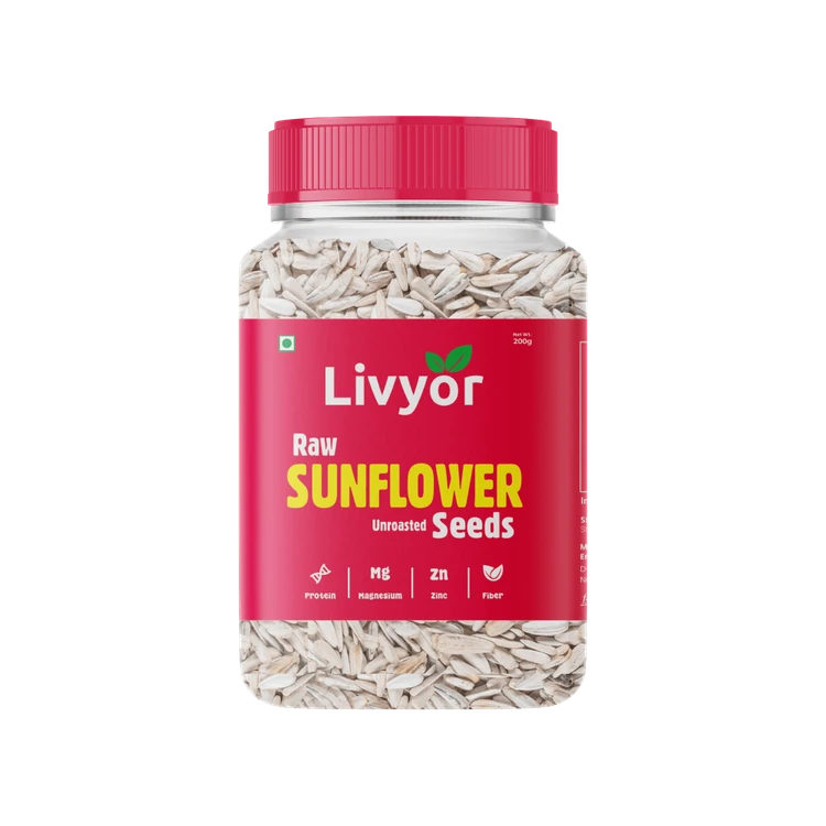 Livyor Raw Unroasted Sunflower Seeds (Suryakanthi Beeja)