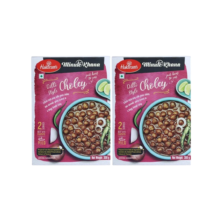 Haldiram's Minute Khana Dilli Style Choley Ready to Eat - Pack of 2