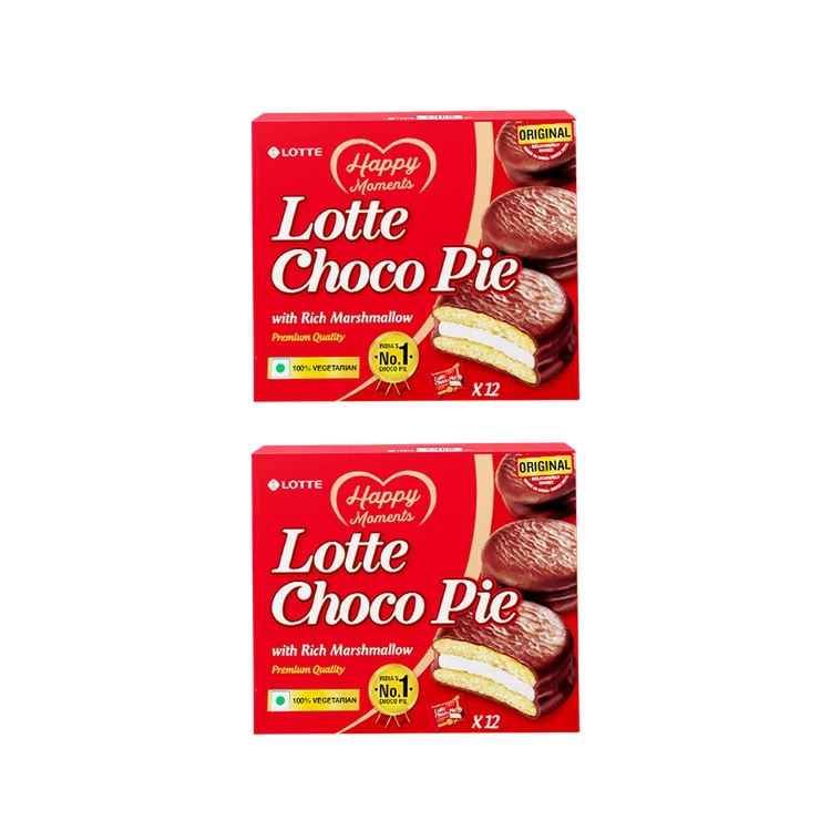 Lotte Choco Pie - 12 units - Pack of 2