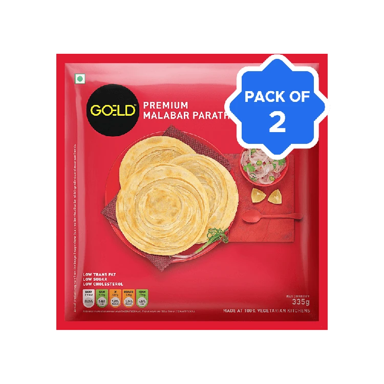 Goeld Malabar Paratha (Frozen) - Pack of 2
