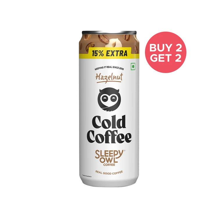Sleepy Owl Hazelnut Cold Coffee Can - Buy 2 Get 2 Free