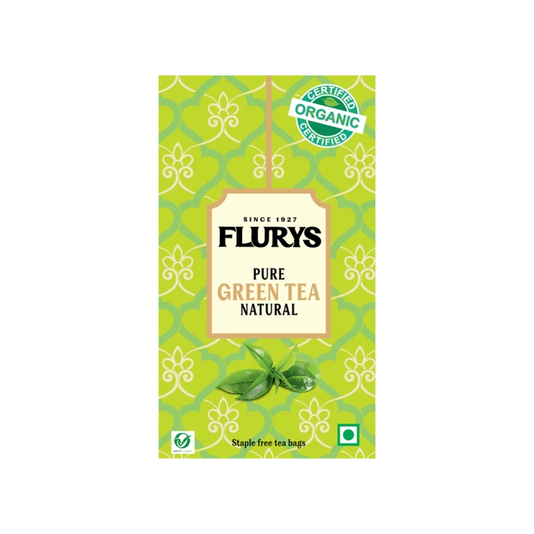 Flurys Natural Pure Green Tea Bags