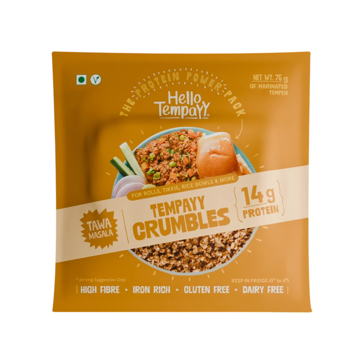 Hello Tempayy 14g Protein Masala Tempeh Crumbles
