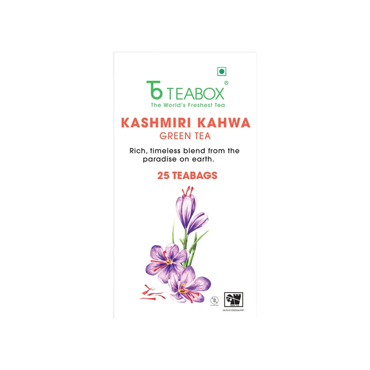 Teabox Kashmiri Kahwa Flavoured Green Tea Bags