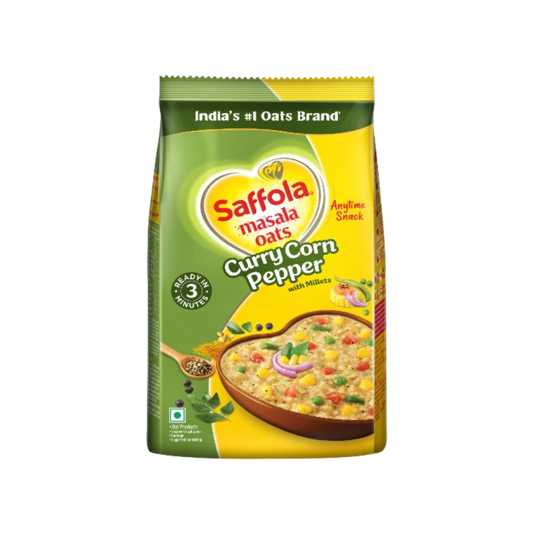 Saffola Masala Curry & Pepper Flavoured Oats