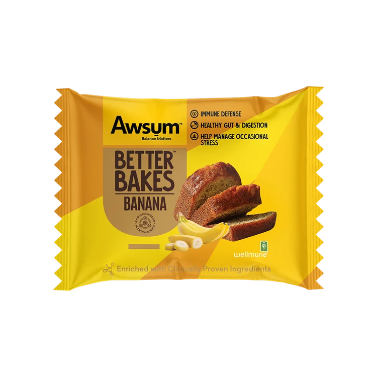 Awsum Banana Walnut Slice Cake