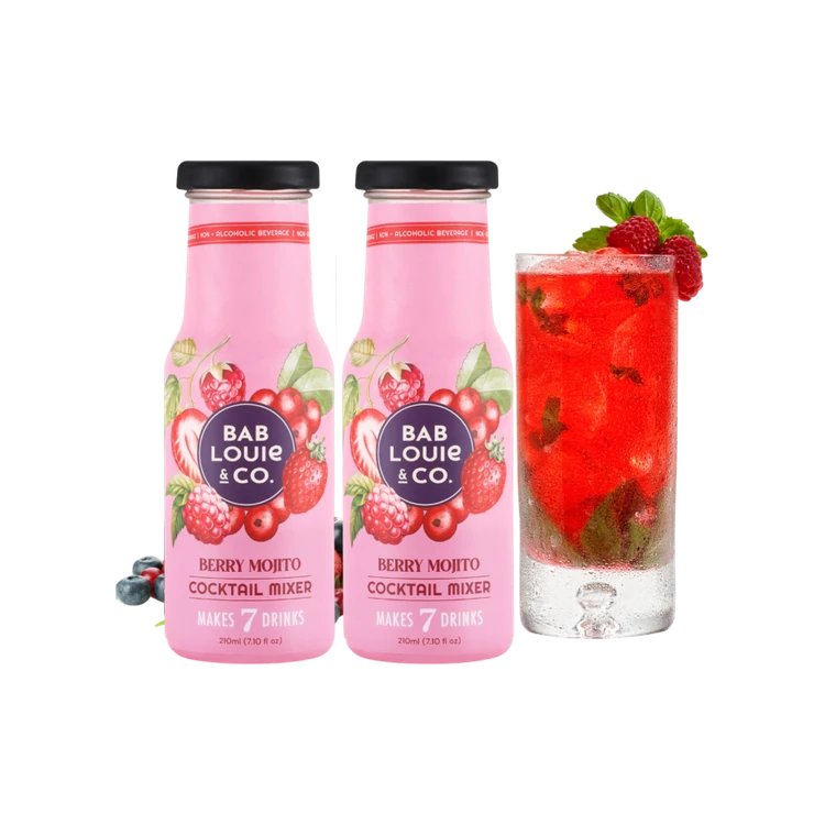 Bab Louie & Co. Berry Mojito Cocktail Mix - Pack of 2