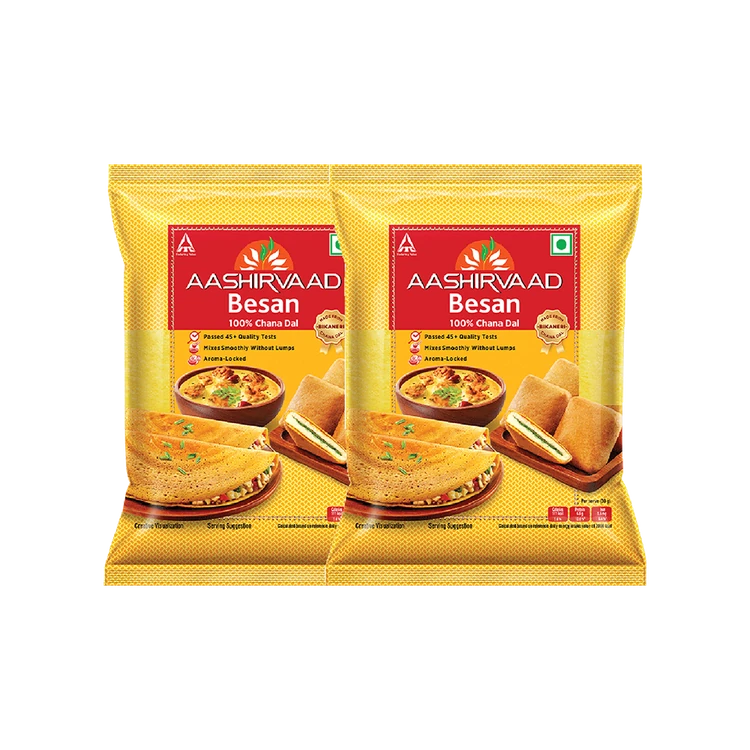 Aashirvaad Besan (100% Chana Dal) - Pack of 2 (Kadale Hittu)