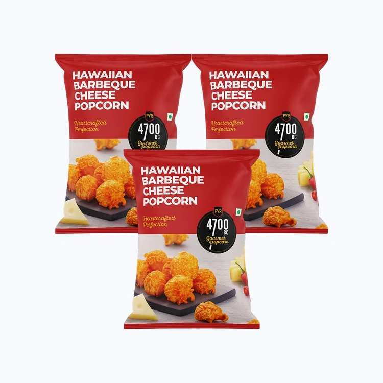 4700BC Hawaiian Barbeque Cheese Popcorn, Gourmet - Pack of 3