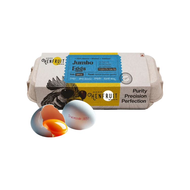 Hen Fruit -10 Jumbo Size Antibiotic Free Speciality Eggs