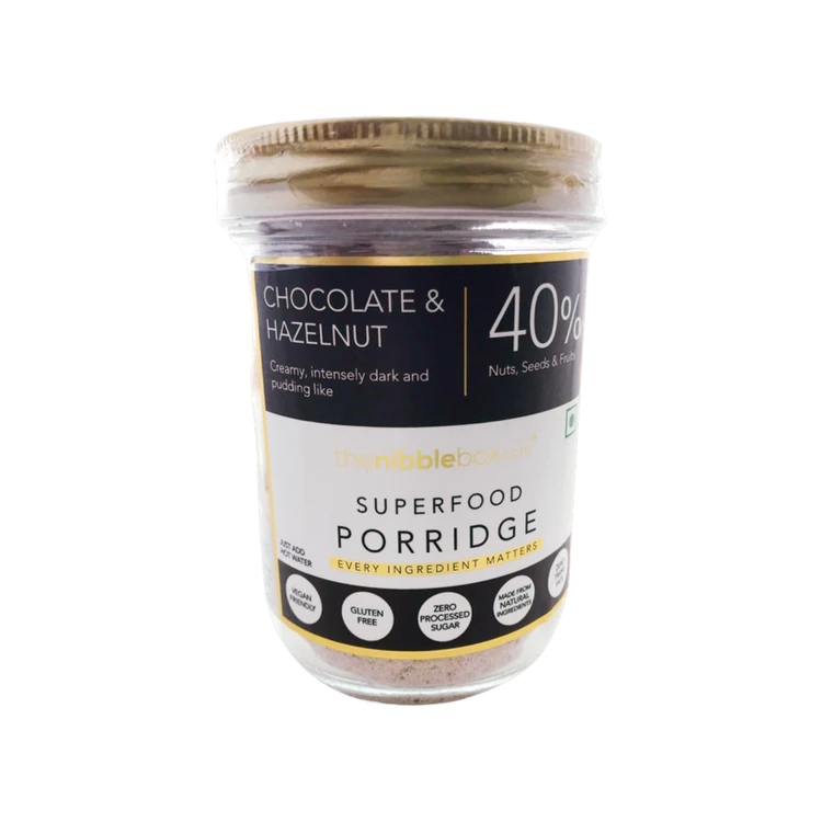 The Nibble Box Superfood Porridge - Chocolate & Hazelnut