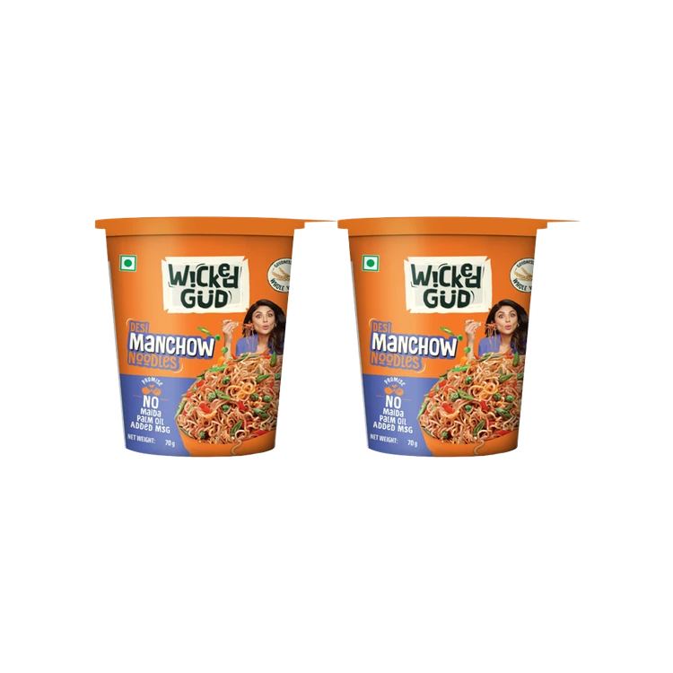 WickedGud Desi Manchow Cup Noodles - Pack of 2