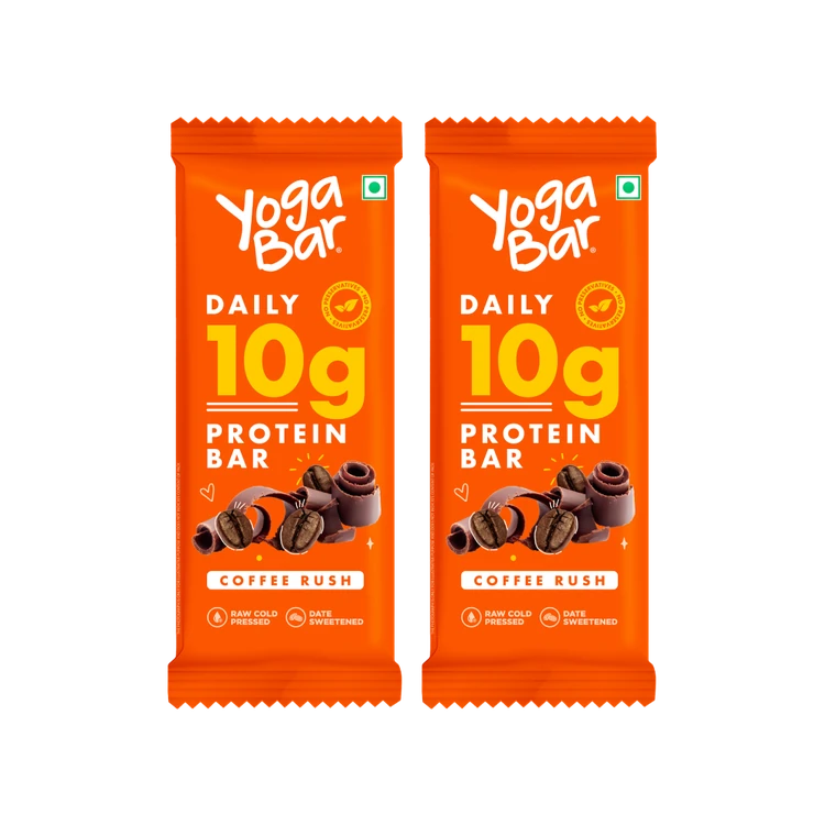 Yoga Bar 10 g Coffee Rush Protein Bar - Pack of 2