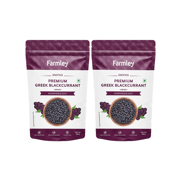 Farmley Exotics Premium Greek Dried Blackcurrant - Pack of 2