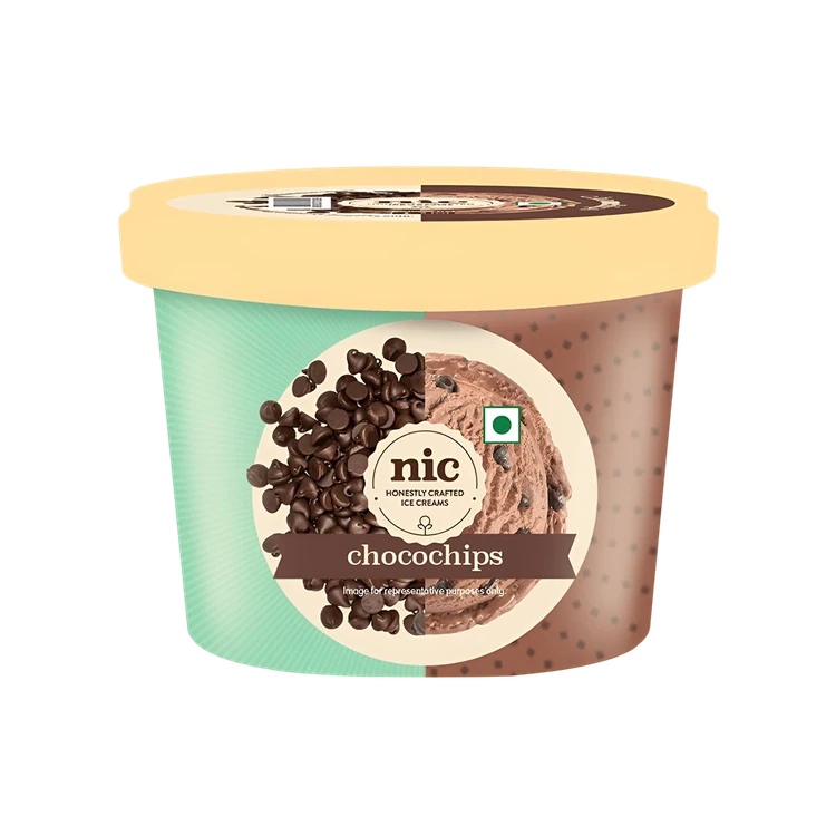 NIC Choco Chips Ice Cream Cup - 100 ml