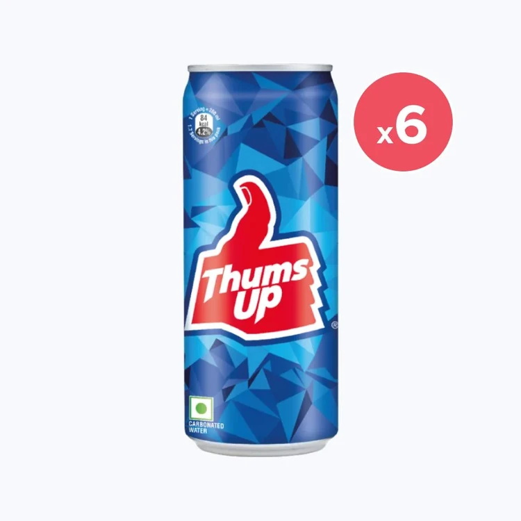 Thums Up Cola Soft Drink (300 ml) - Pack of 6