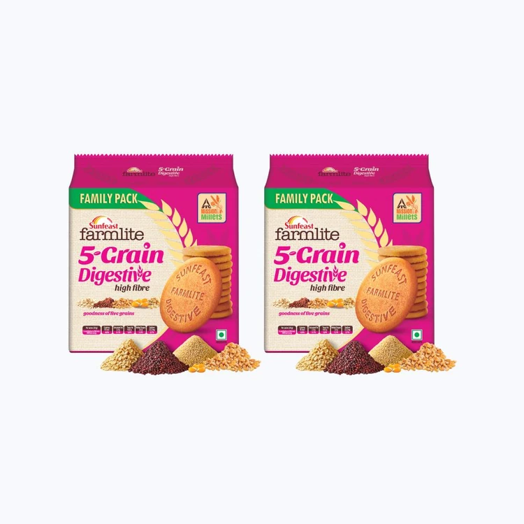 Sunfeast Farmlite 5 Grain High Fibre Digestive Biscuit - Pack of 2