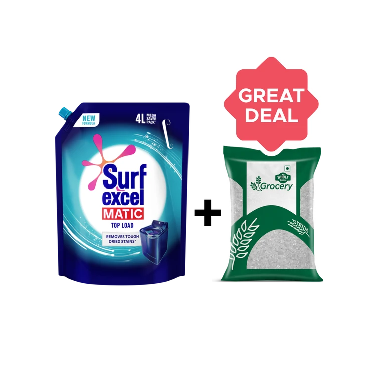 Surf Excel Matic Top Load Liquid Detergent - Free Whole Farm Grocery Sugar