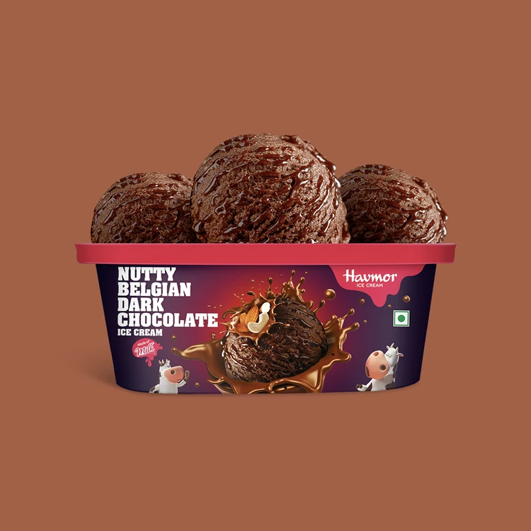 Havmor Signature Nutty Belgian Dark Chocolate Ice Cream Tub