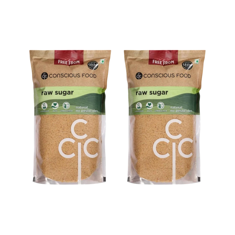 Conscious Food Raw Sugar / Khandsari - Pack of 2