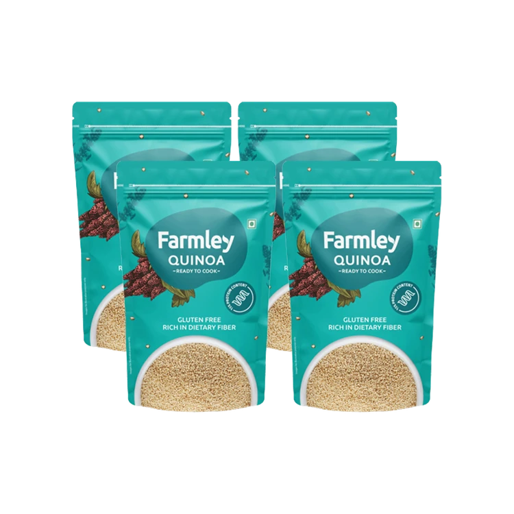 Farmley Natural Quinoa High Protein, Dietary Fiber & Gluten-Free Superfood - Pack of 4