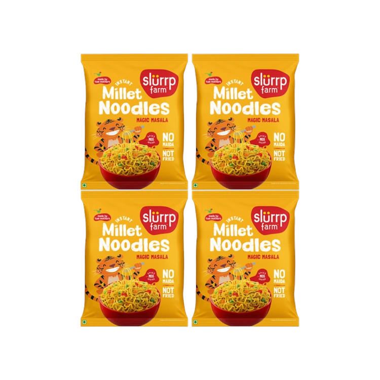 Slurrp Farm Magic Masala Millet Regular Instant Noodles - Pack of 2