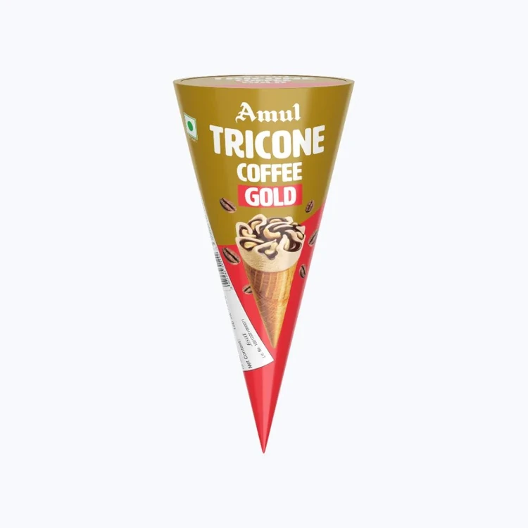 Amul Gold Coffee Tricone Ice Cream Cone