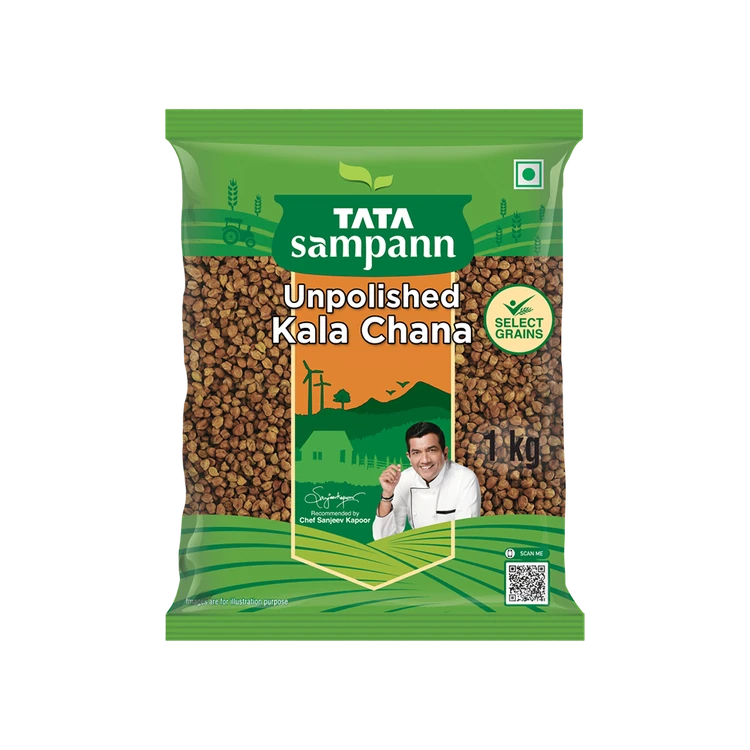 Tata Sampann Unpolished Kala Chana (Black, Brown) (Kadle Kalu)