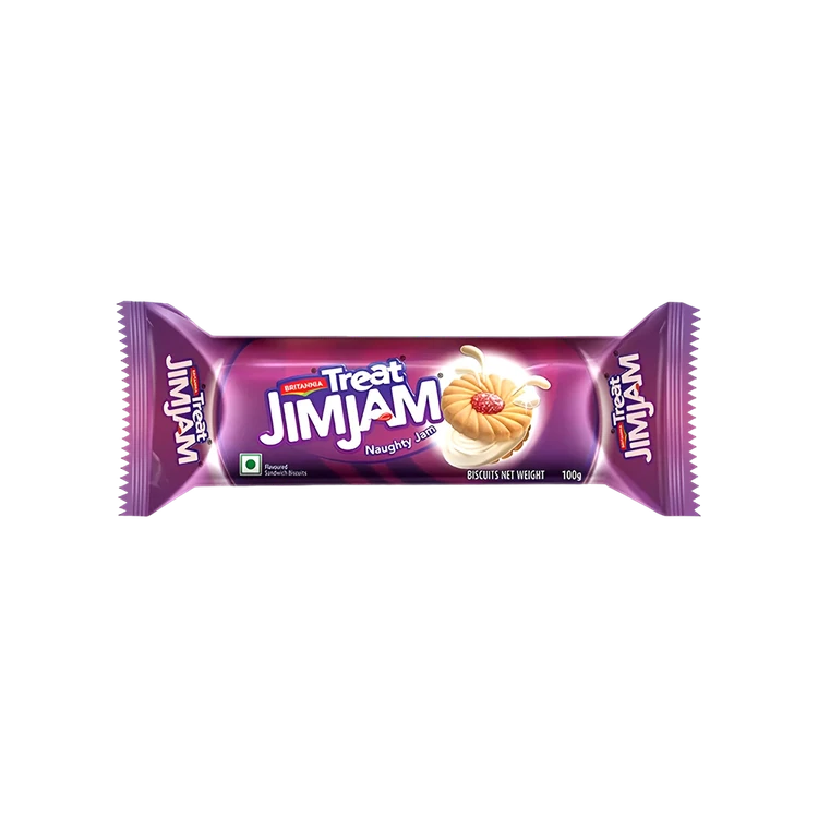 Britannia Treat Jim Jam Sandwich Crème Biscuits
