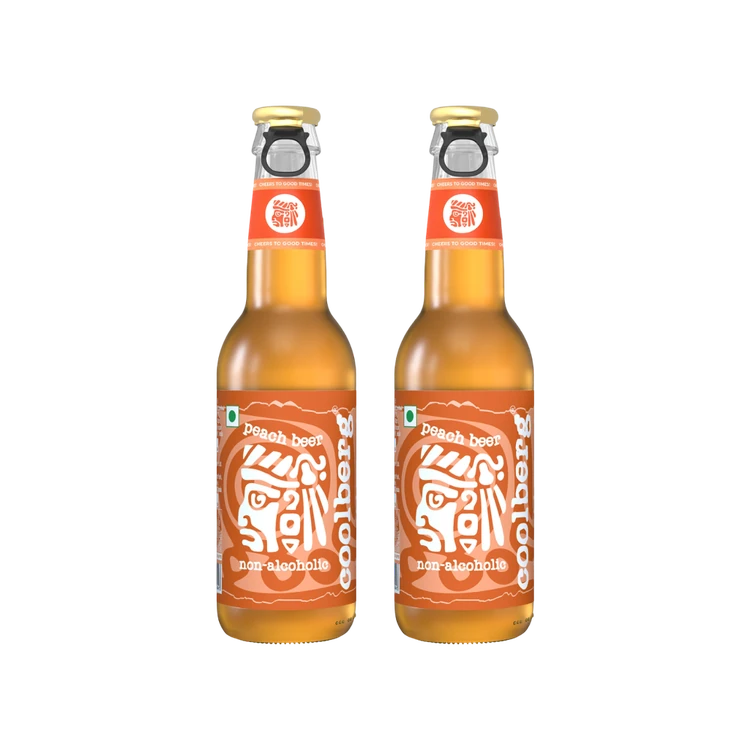 Coolberg Peach Non-Alcoholic Beer - Pack of 2