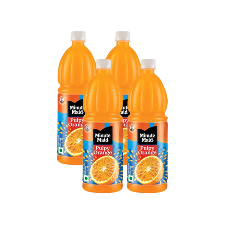 Minute Maid Pulpy Orange Fruit Drink - Pack of 4