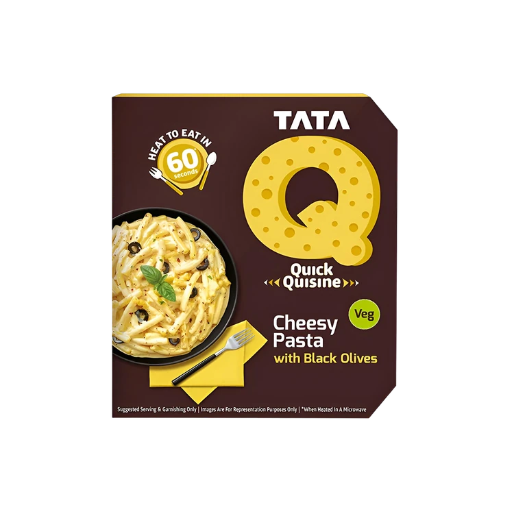 Tata Q Cheesy Pasta with Black Olives Ready to Eat