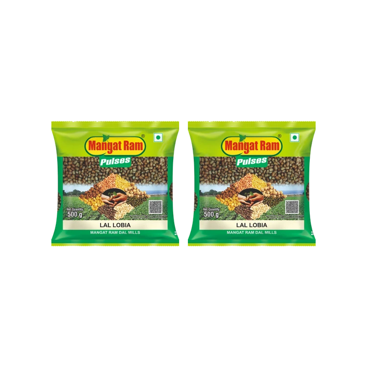 Mangat Ram Pulses Red Lobiya - Pack of 2 (Kempu Lobia)