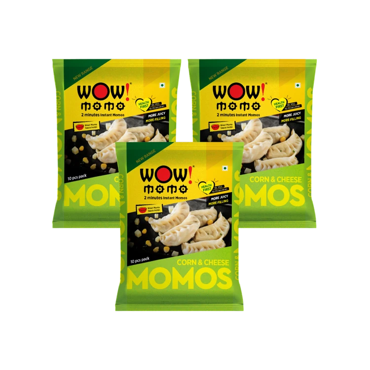 Wow! Momo Corn & Cheese Momos (Frozen) - Pack of 3